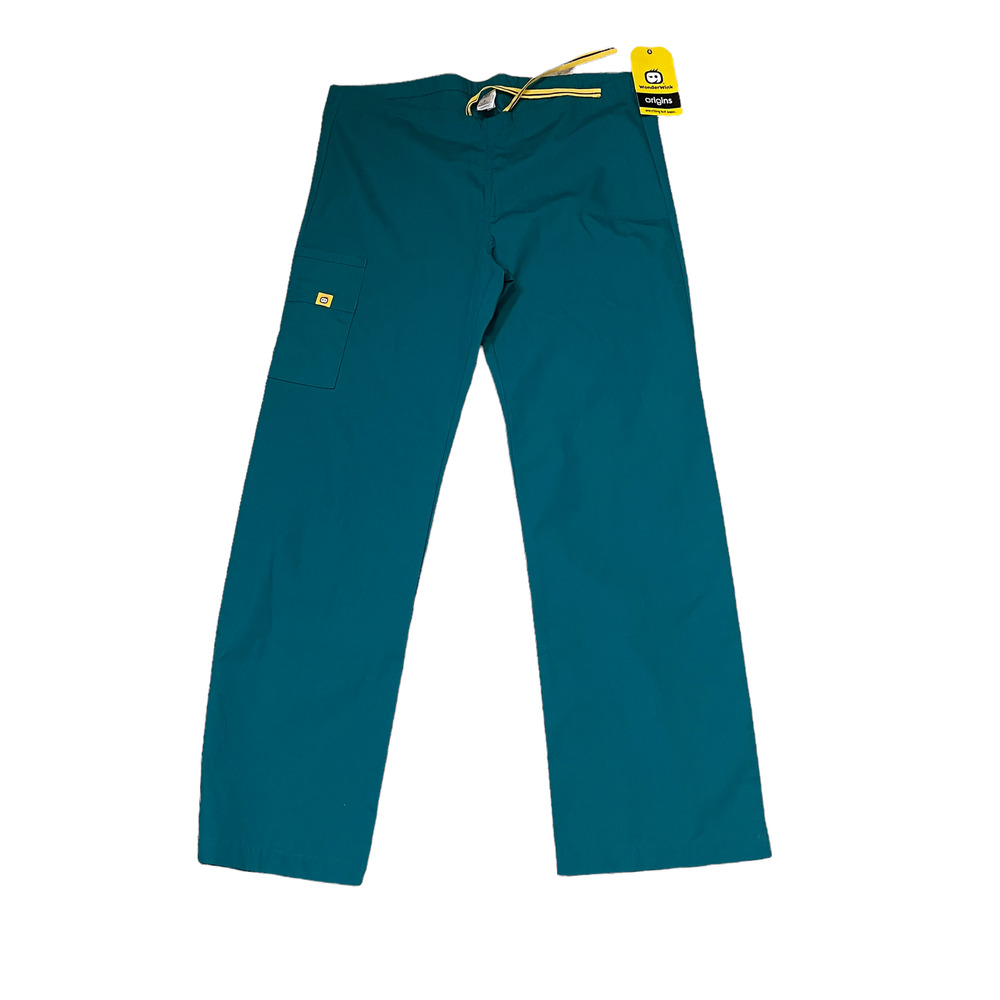 WonderWink Unisex‎ Scrub Bottom Size Small Green Drawstring 31" Inseam Career